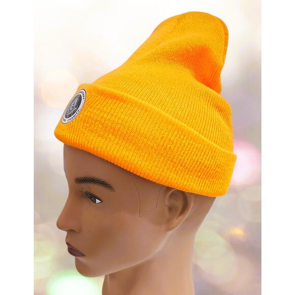 Cap Beanie Orange Masonic with Logo - Picture 3 of 4